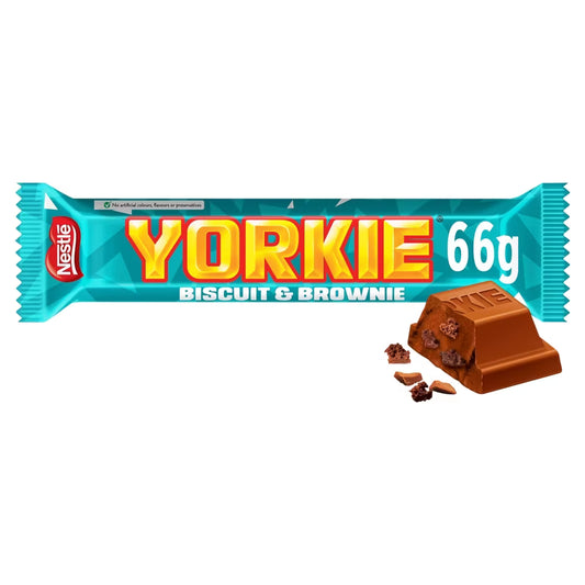 Yorkie Duo Biscuit & Brownie Flavour Milk Chocolate Bar