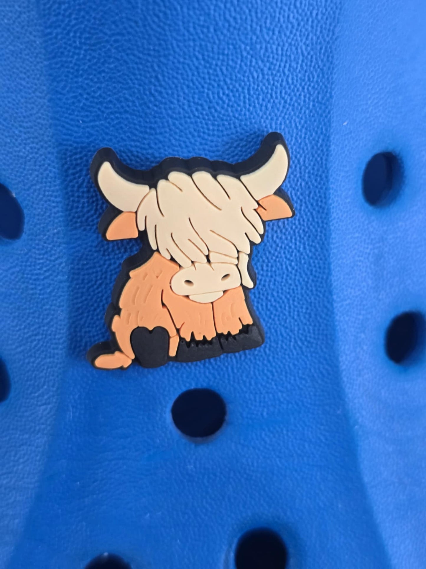 Highland Cow Croc Charm