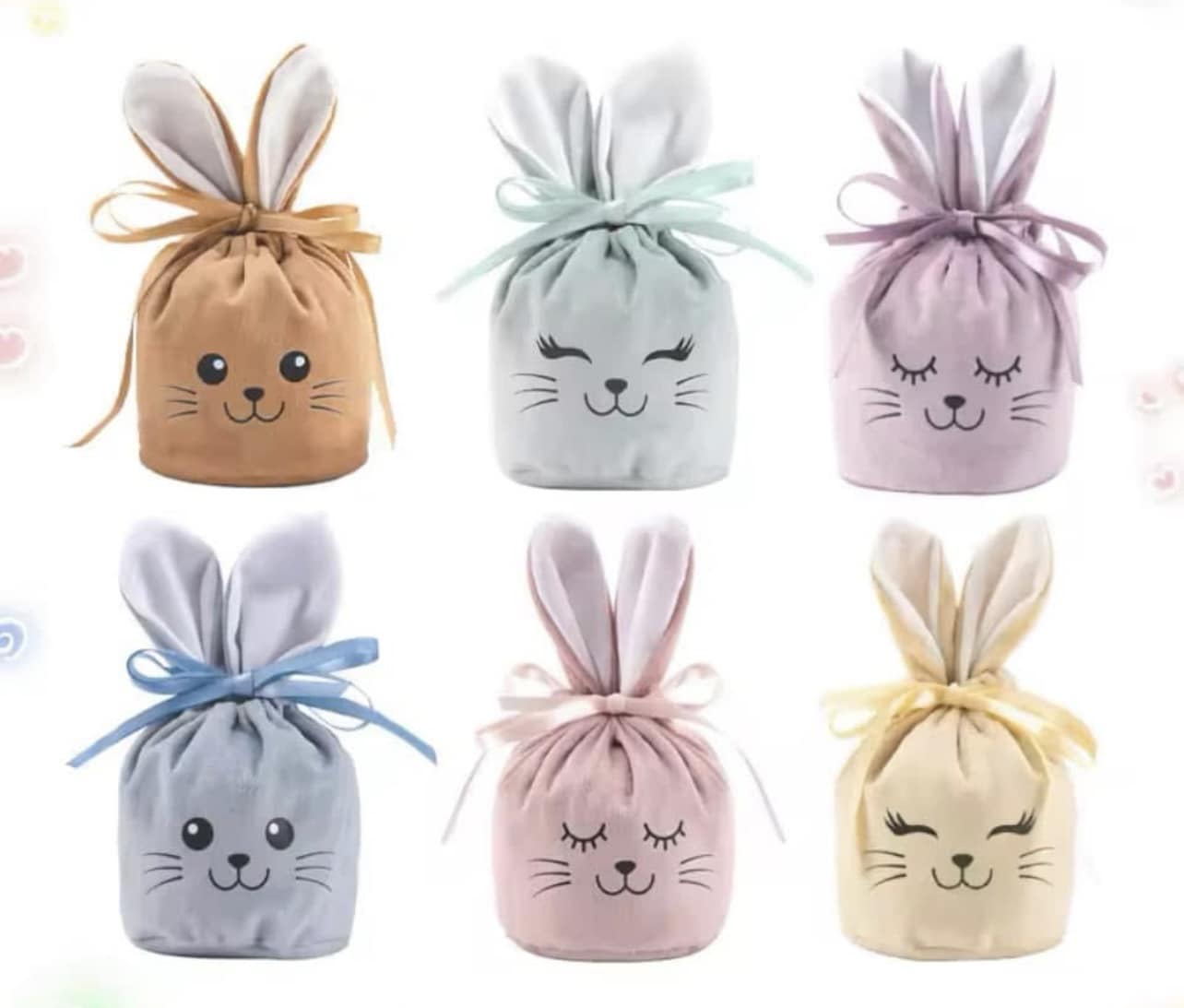 Personalised Velvet Bunny Bags