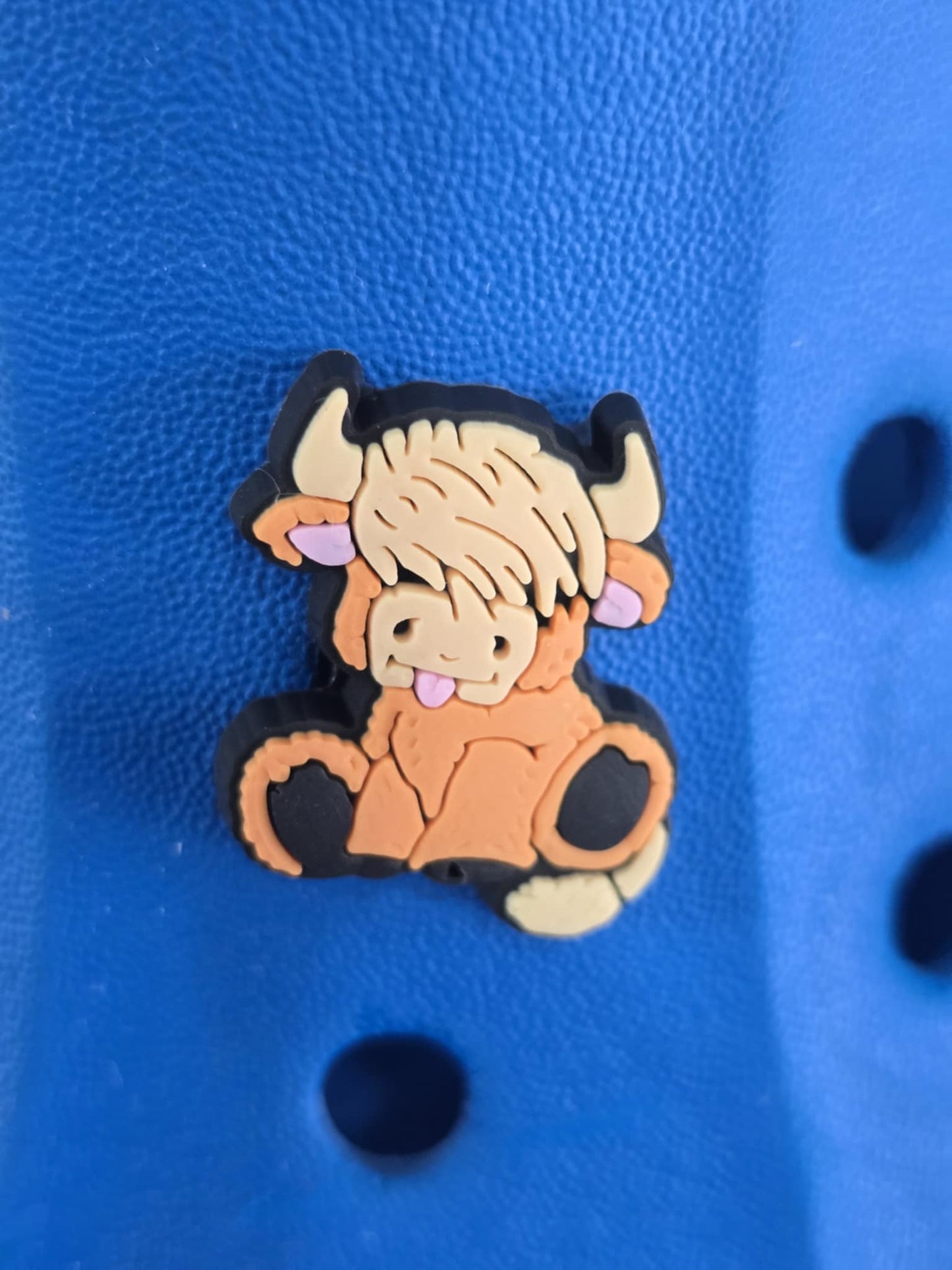 Highland Cow Croc Charm