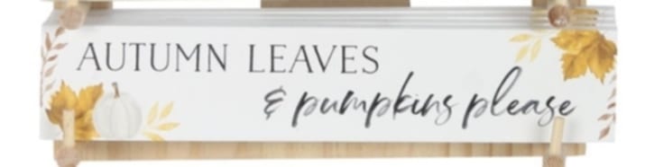 Autumn Block Signs