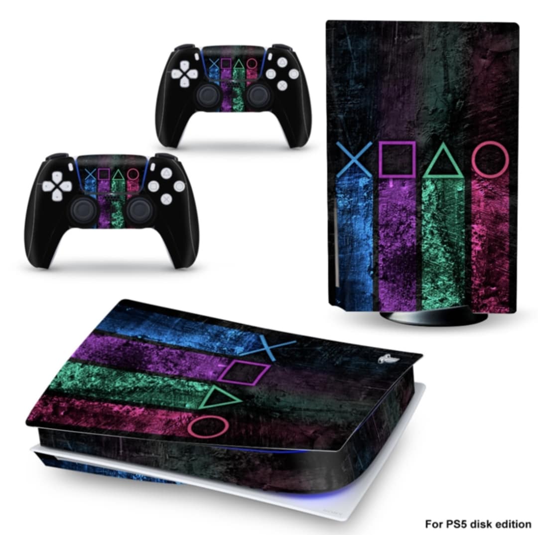 PS5 Disc Edition Console And Controller Skins
