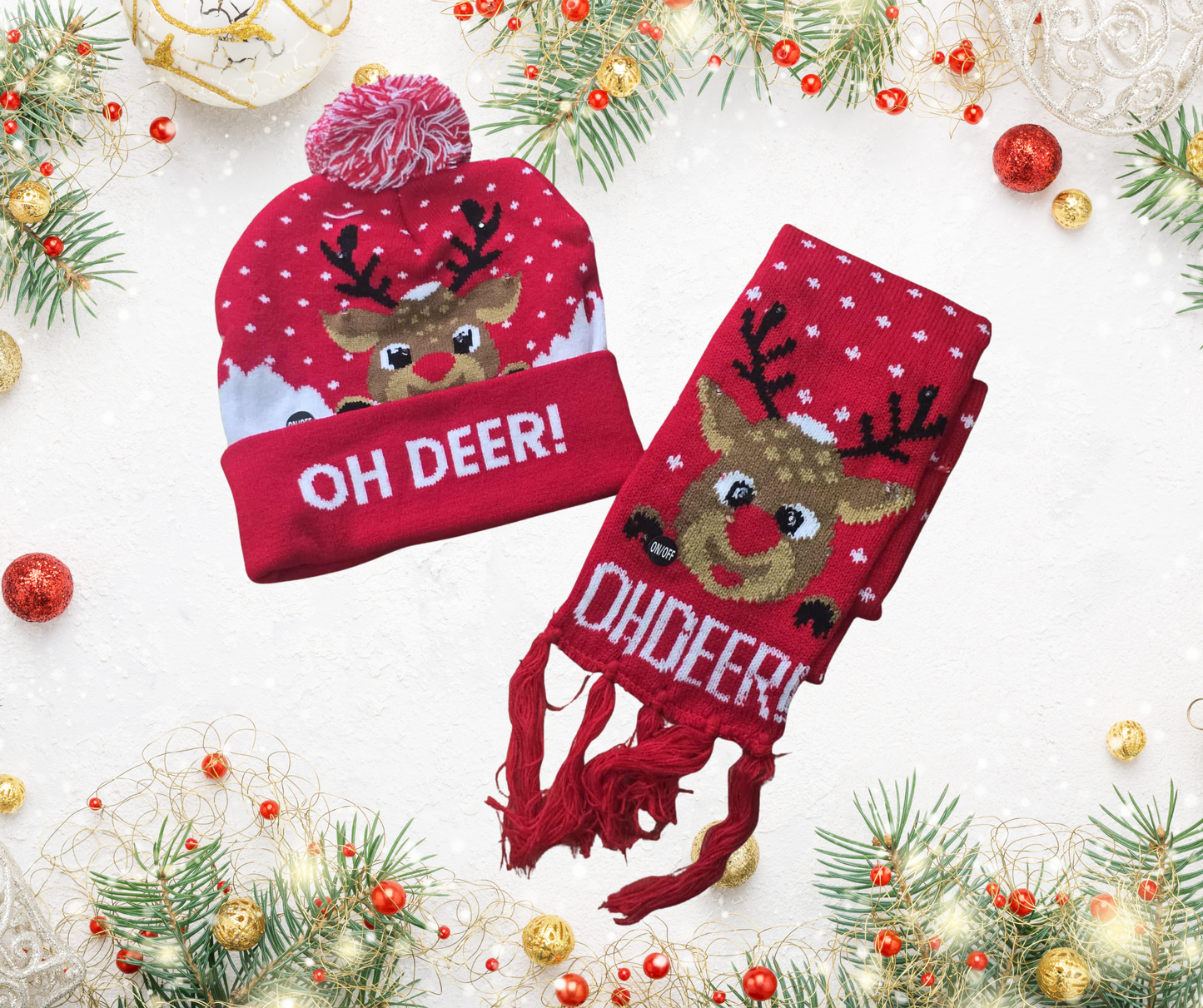 Festive Hat and Scarf Set