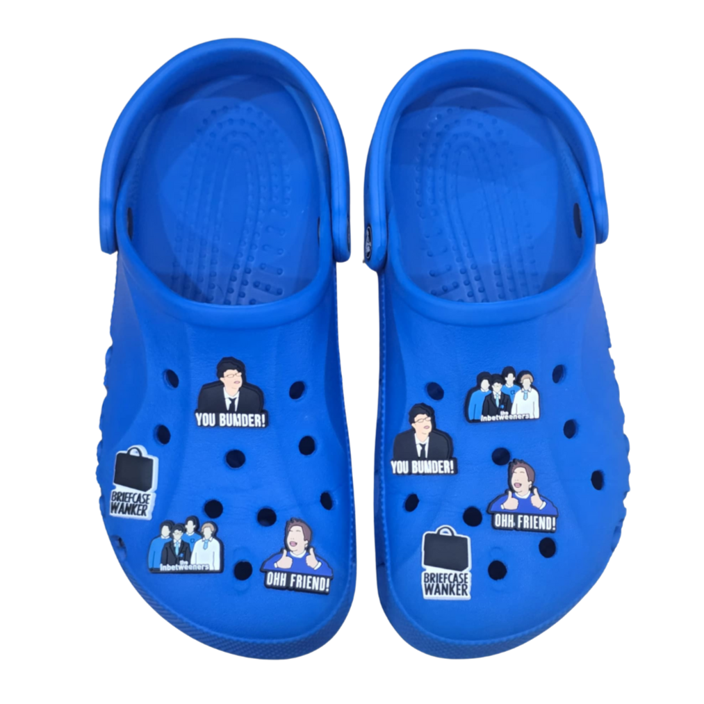 The Inbetweeners themed Croc Charms