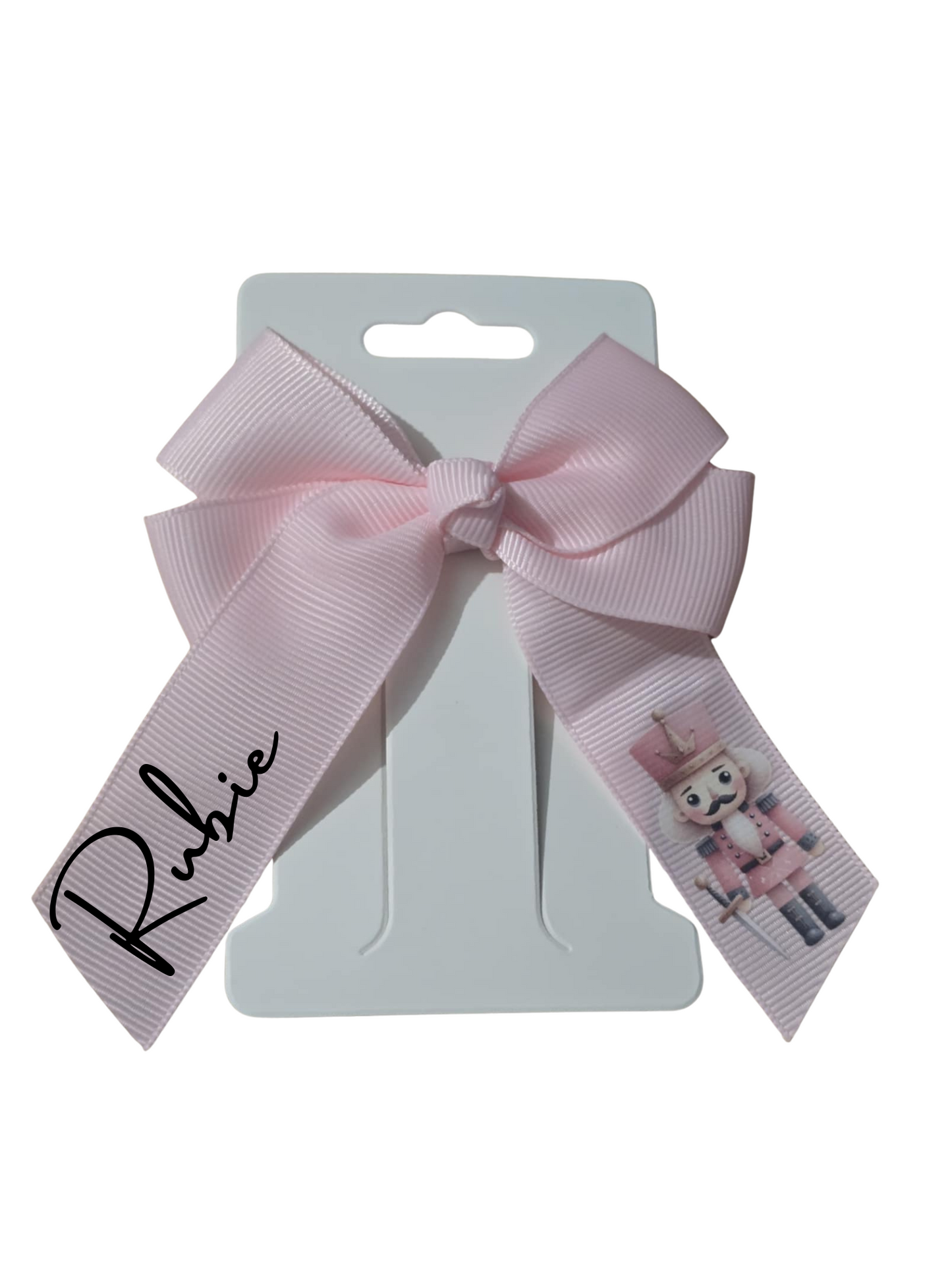 Personalised Christmas hair bows 4inch