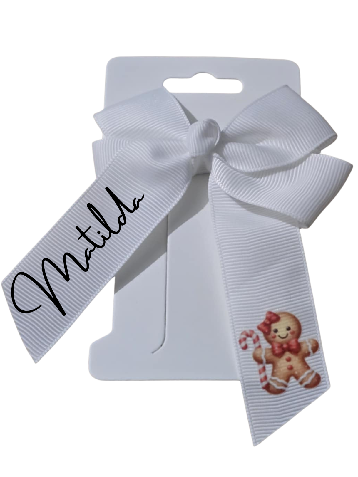 Personalised Christmas hair bows 4inch
