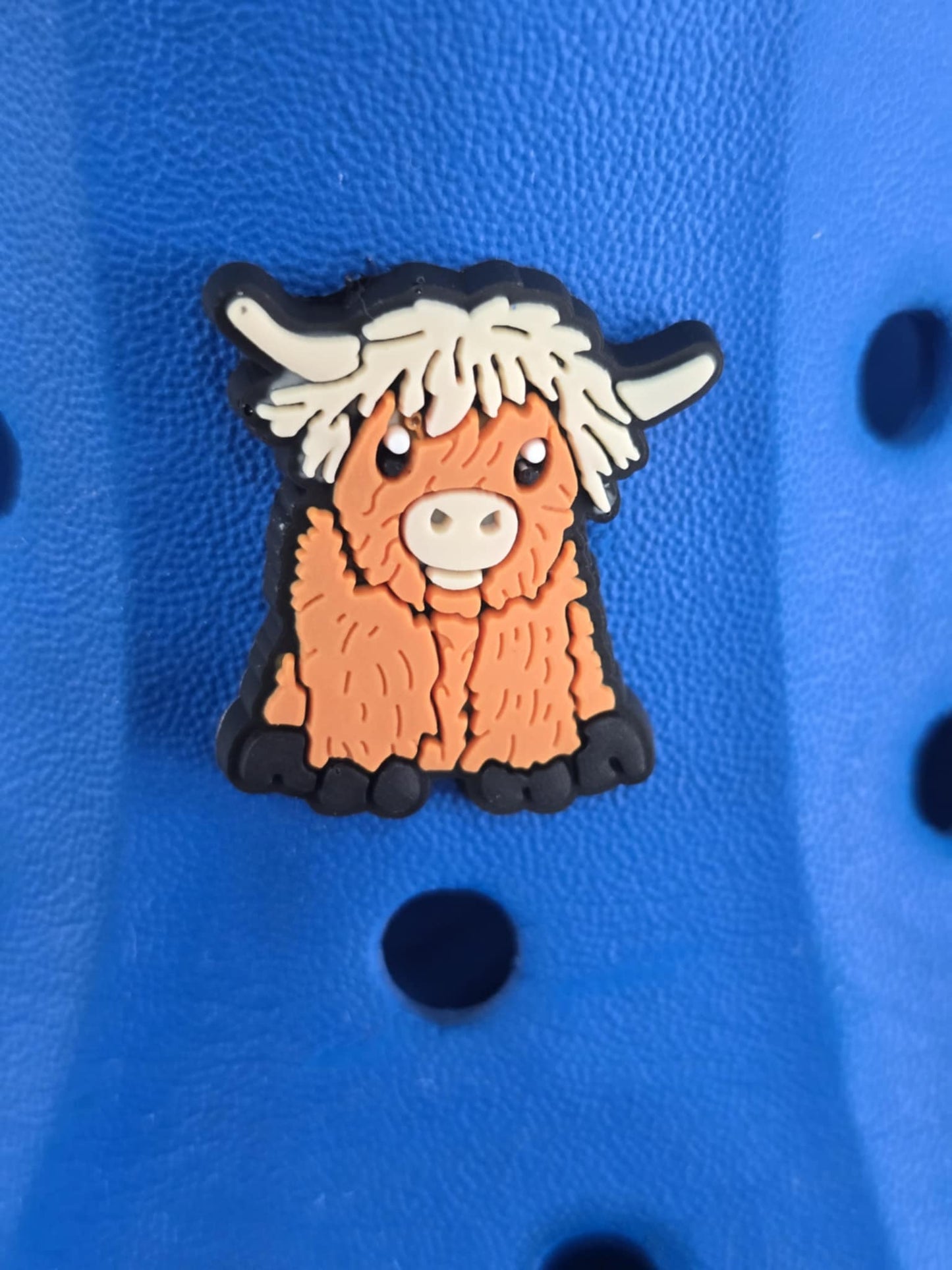 Highland Cow Croc Charm