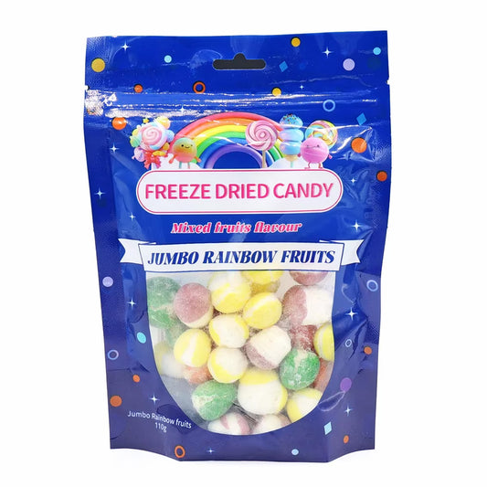 Freeze Dried Candy Jumbo Rainbow Fruits Pouch 110g
