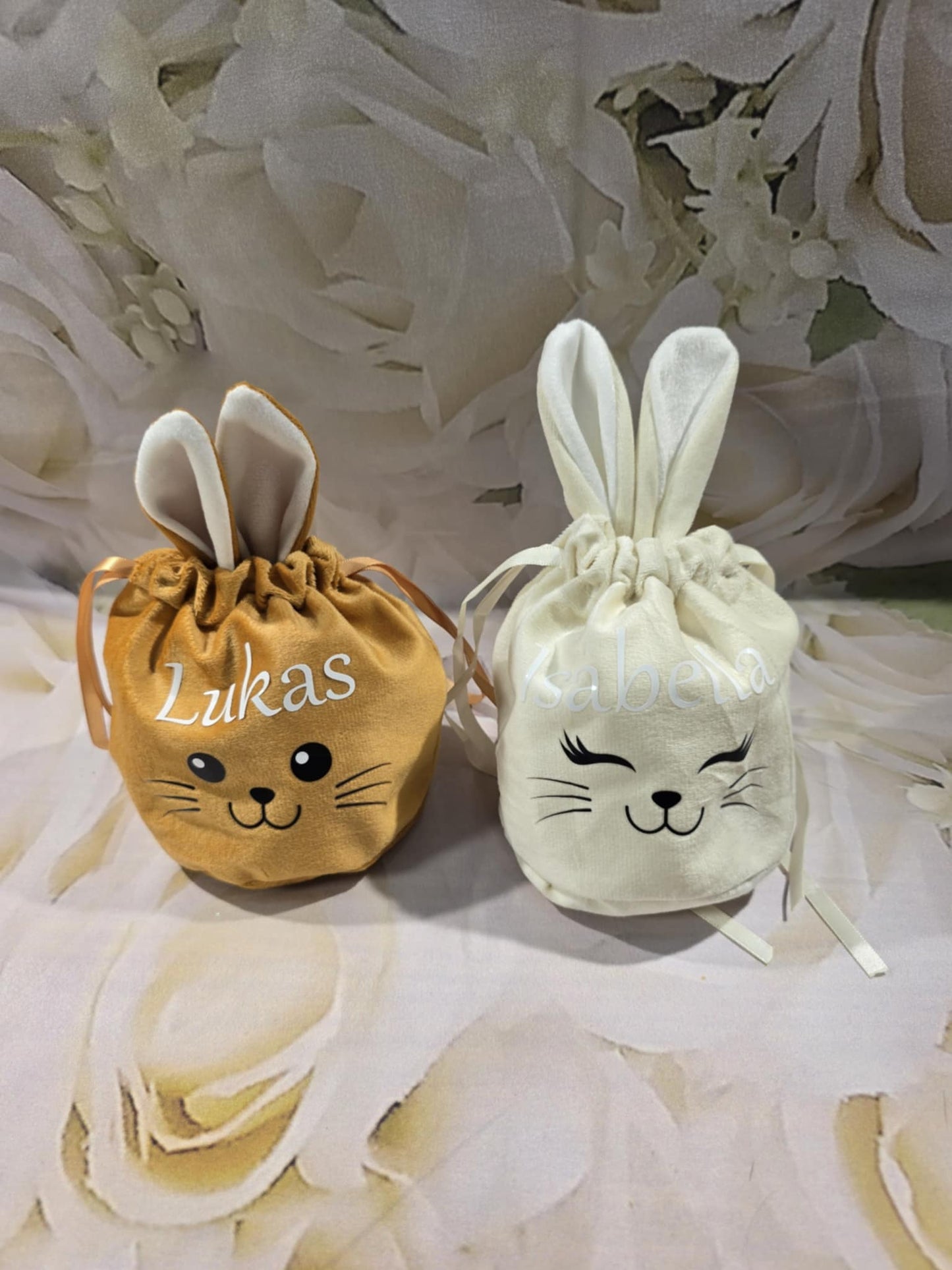 Personalised Velvet Bunny Bags