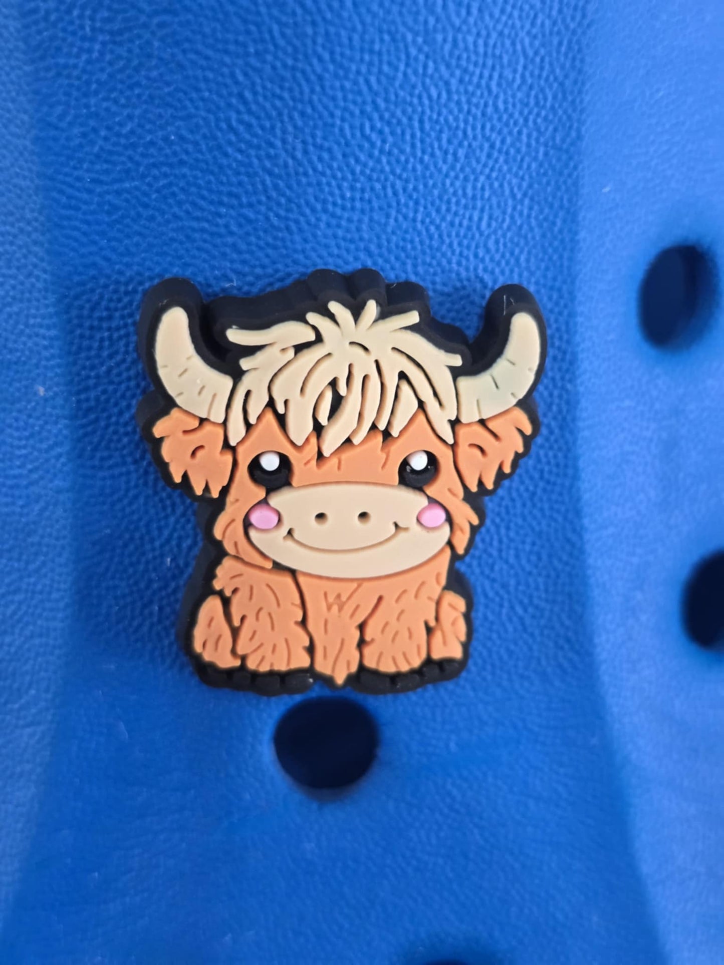 Highland Cow Croc Charm