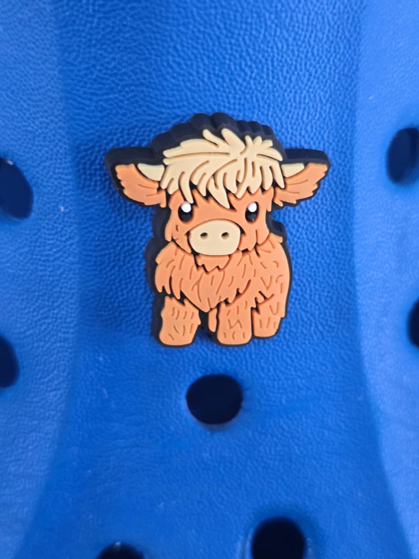 Highland Cow Croc Charm