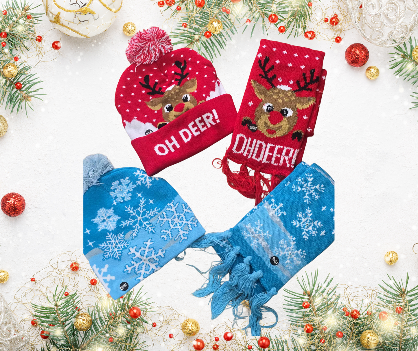 Festive Hat and Scarf Set