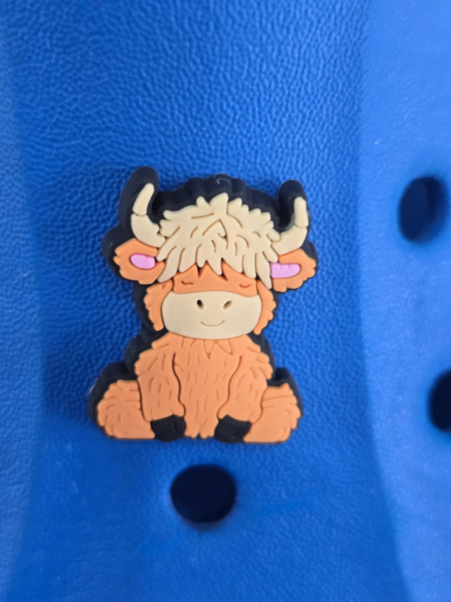 Highland Cow Croc Charm