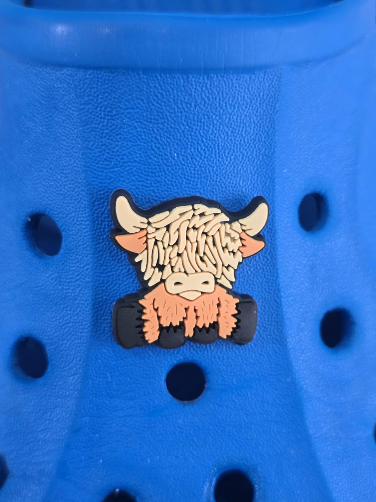 Highland Cow Croc Charm
