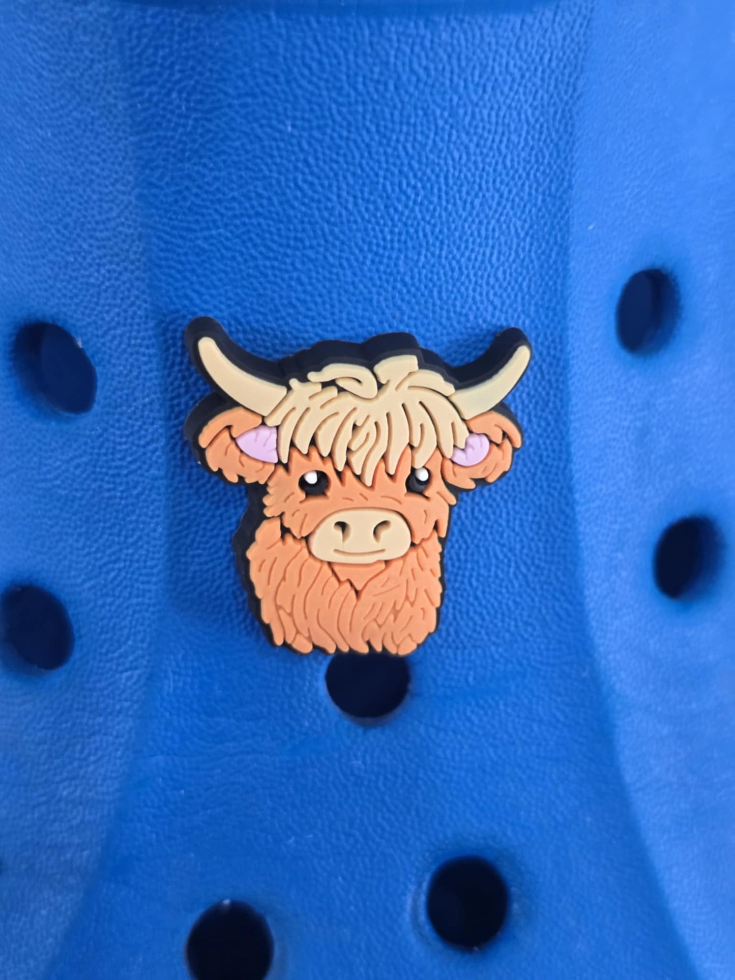 Highland Cow Croc Charm